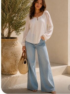 Gorgeous silk peasant top size S/M price firm!